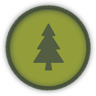 Badge with tree